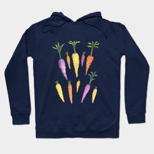 Watercolor Heirloom Carrot Pattern on Textured Cream Hoodie